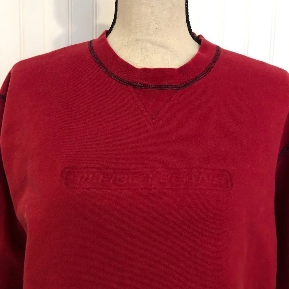 Vintage Tommy Hilfiger Jeans Crop Sweatshirt - Picture 2 of 5